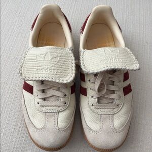 Adidas Women's Beige and Burgundy Sneakers